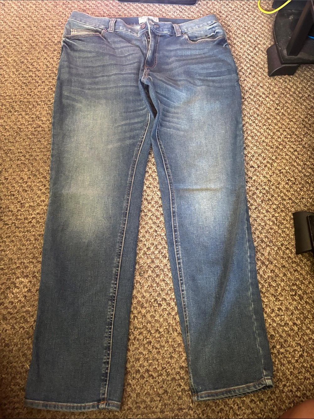 Sun + Stone Men's Faded Blue Straight Jeans